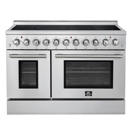 Forno FFSEL601148 Forno Paolo 48 Inch Freestanding Electric Range, Stainless Steel, 6.7 Cu.Ft, True Convection Oven, Energy Efficient