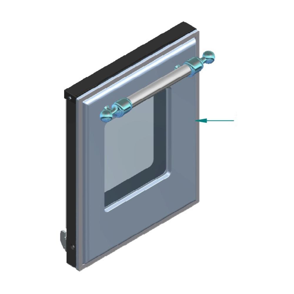Ilve EG9620006005218 Ilve Parts Eg9620006005218 Complete Triple Glass Door Kit For Uov 30 E3 (Burgundy, Burnished Trim)