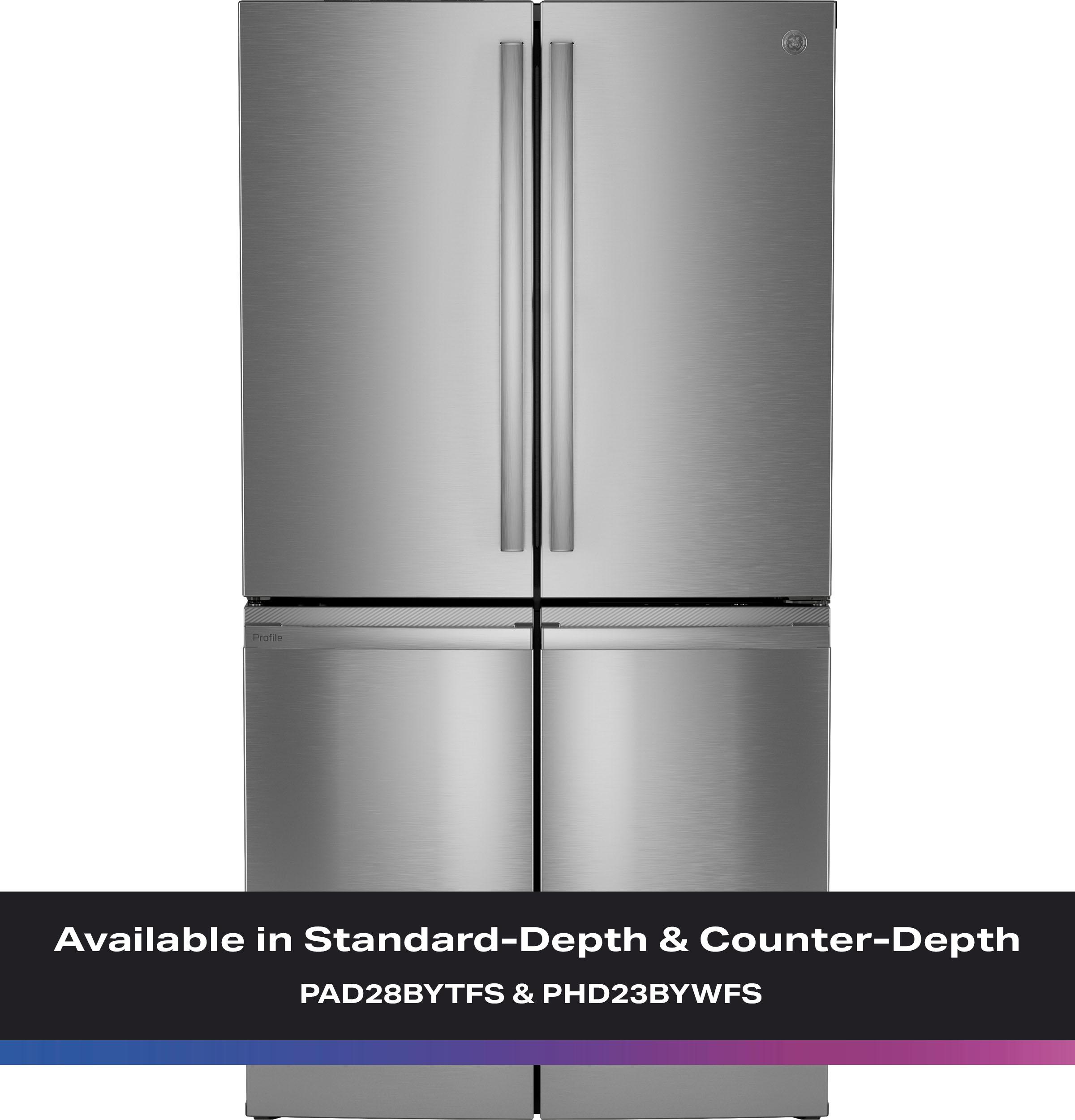 Ge Appliances PHD23BYWFS Ge Profile™ Energy Star® 22.9 Cu. Ft. Counter-Depth Quad-Door Refrigerator With Dual-Dispense Autofill Pitcher And Door In Door
