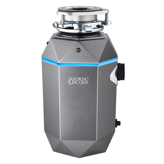 Forno WDD075TA1BO Forno Acqua Brightdiamond Black Onyx 3/4Hp Super Quiet Garbage Disposal Corded With Motion Sensor Cabinet Light & Pre-Wired Air Switch