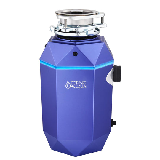 Forno WDD075TA1AM Forno Acqua Brightdiamond Amethyst 3/4Hp Super Quiet Garbage Disposal Corded With Motion Sensor Cabinet Light & Pre-Wired Air Switch