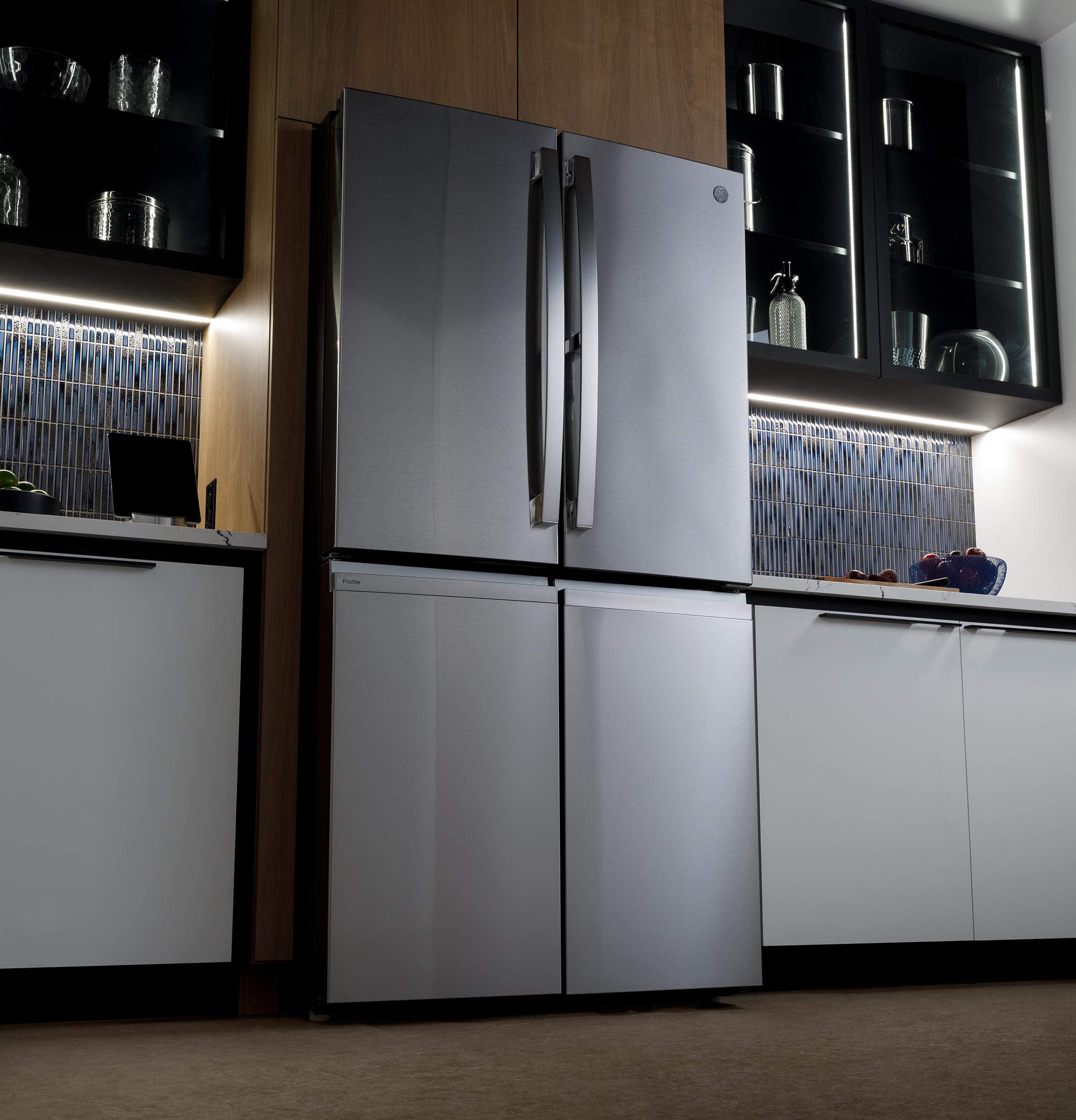 Ge Appliances PHD23BYWFS Ge Profile™ Energy Star® 22.9 Cu. Ft. Counter-Depth Quad-Door Refrigerator With Dual-Dispense Autofill Pitcher And Door In Door