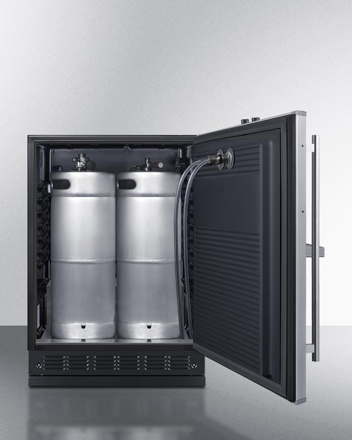 Summit SBC7BRSFRTP 24" Wide Front Tap Built-In Beer Kegerator