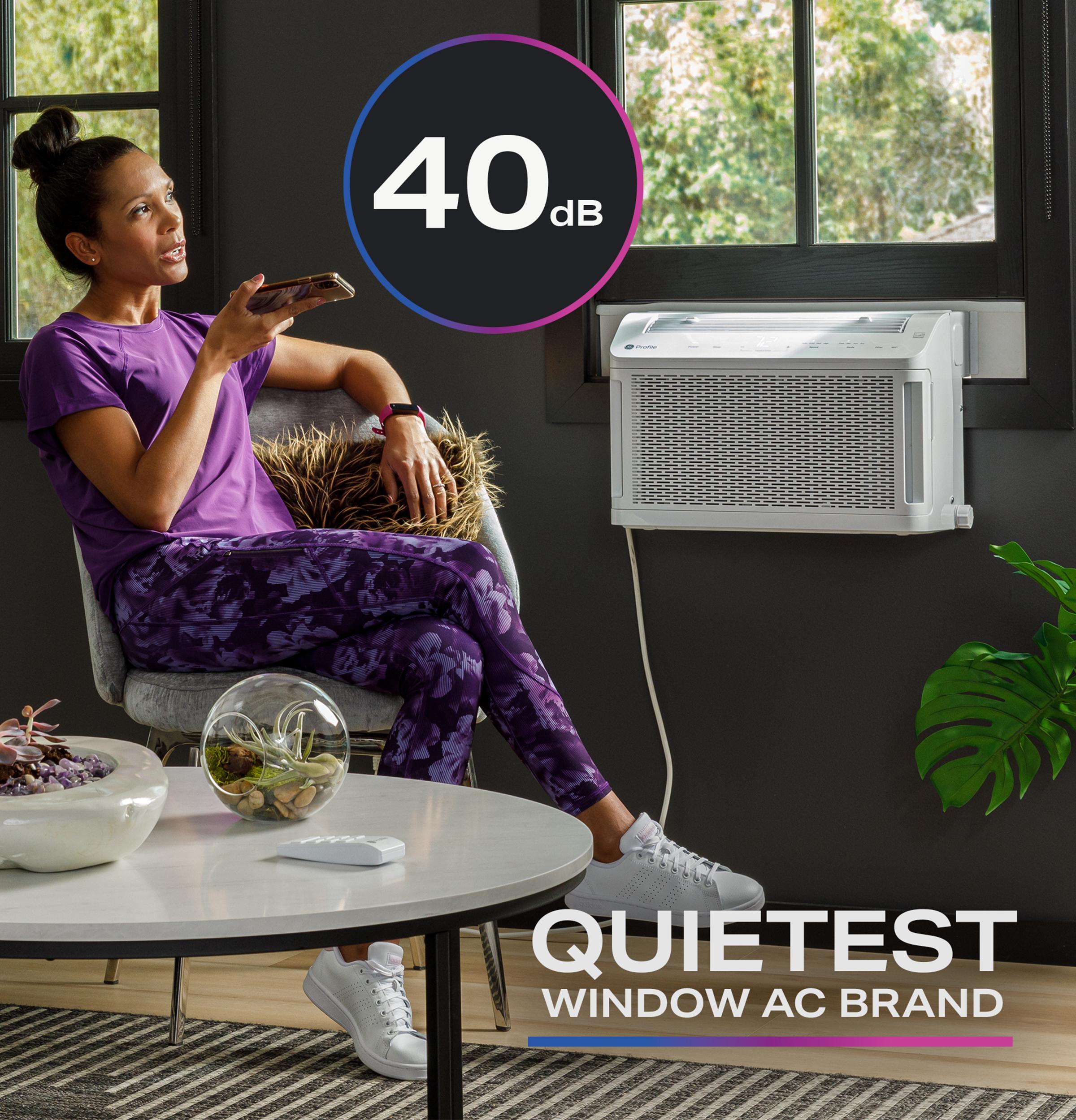 Ge Appliances PHNT12CC Ge Profile Clearview™ 12,200 Btu Inverter Smart Ultra Quiet Window Air Conditioner For Large Rooms Up To 550 Sq. Ft.