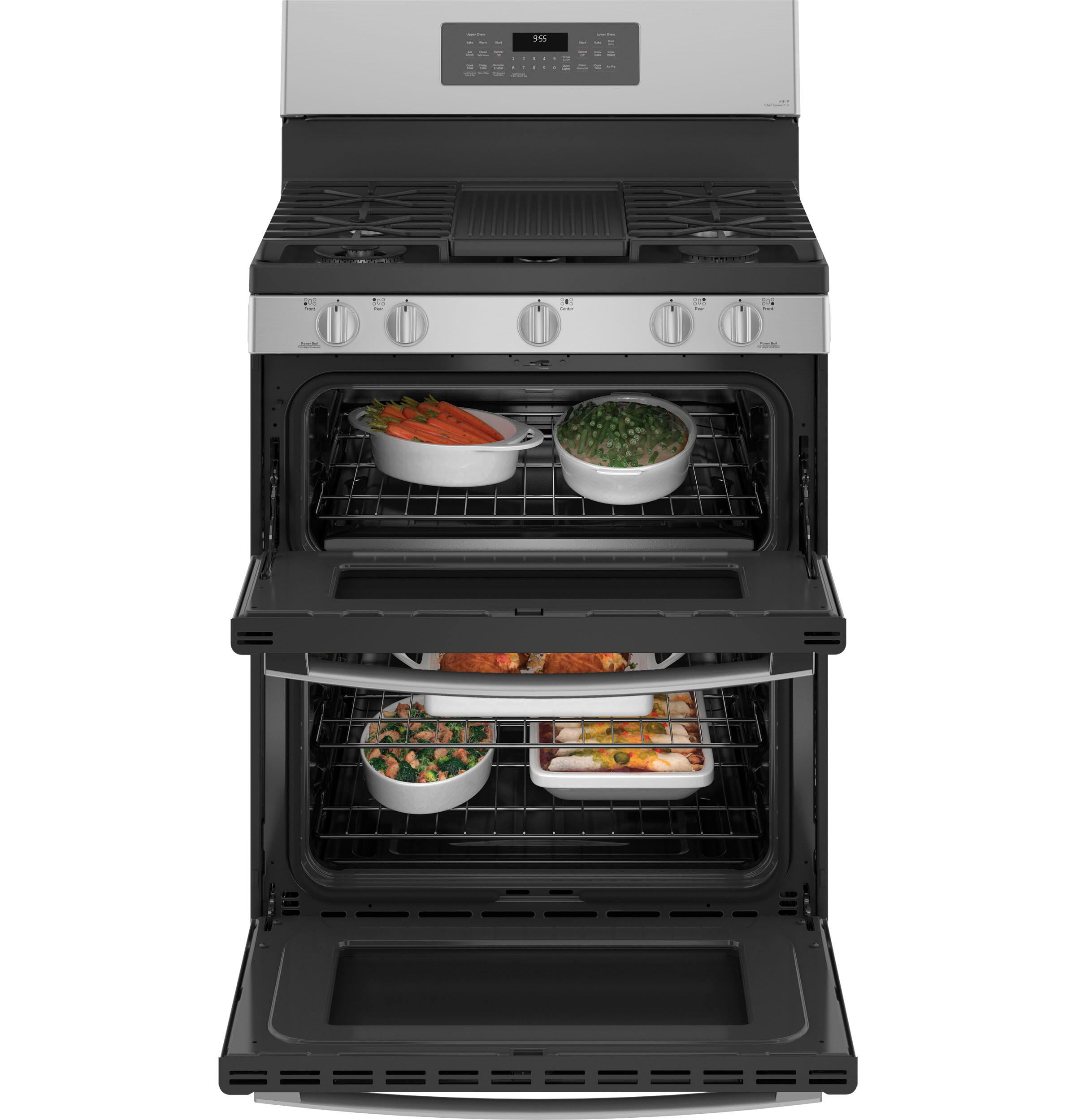 Ge Appliances PGB965YPFS Ge Profile™ 30" Free-Standing Gas Double Oven Convection Fingerprint Resistant Range With No Preheat Air Fry