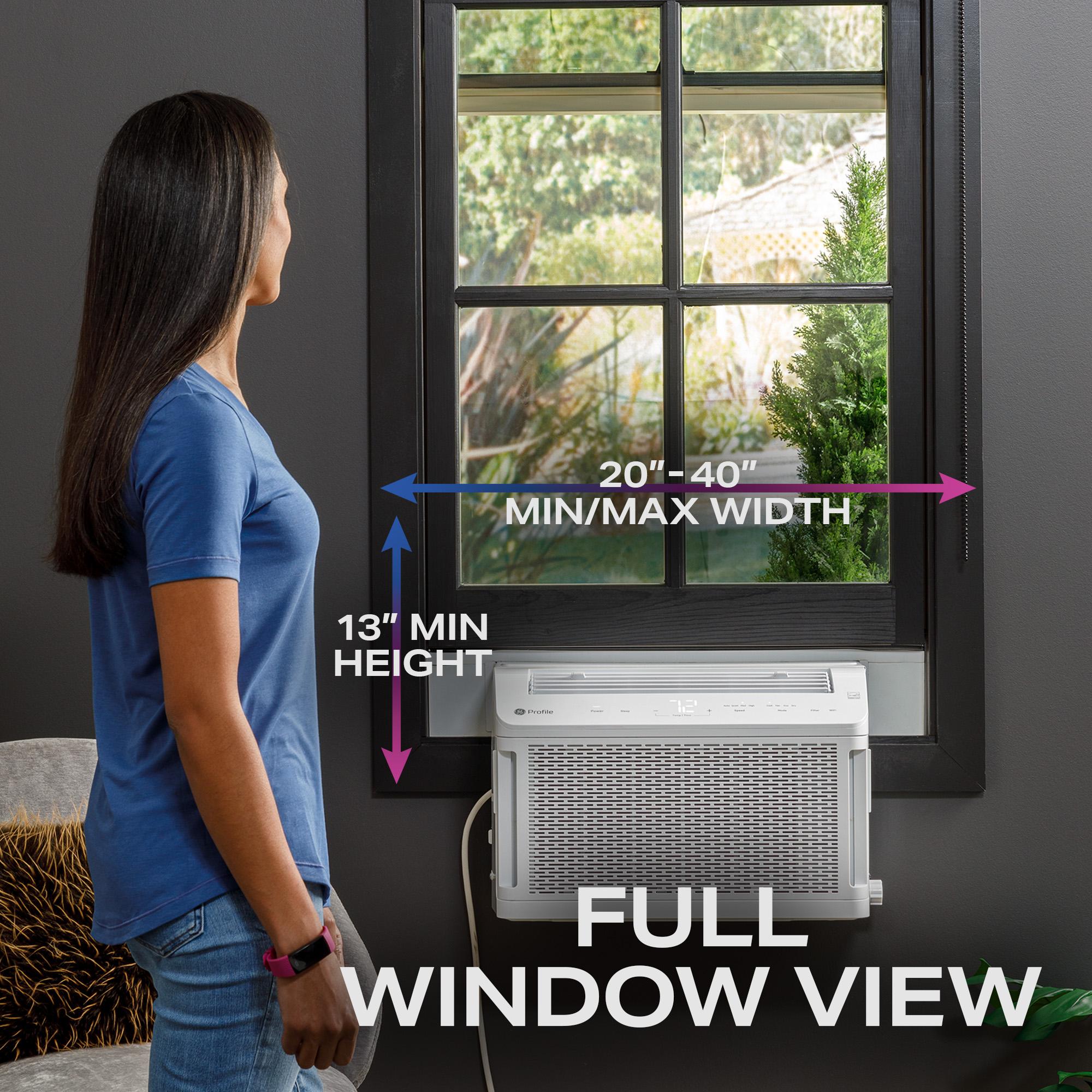 Ge Appliances PHNT12CC Ge Profile Clearview™ 12,200 Btu Inverter Smart Ultra Quiet Window Air Conditioner For Large Rooms Up To 550 Sq. Ft.
