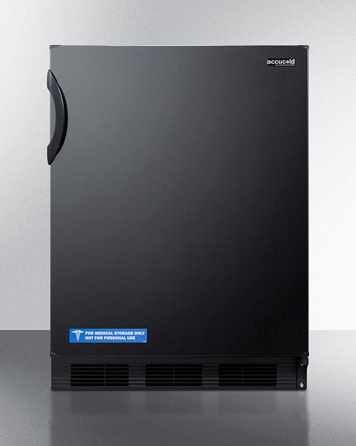 Summit FF7BK Commercially Listed Freestanding All-Refrigerator For General Purpose Use, With Flat Door Liner, Automatic Defrost Operation And Black Exterior