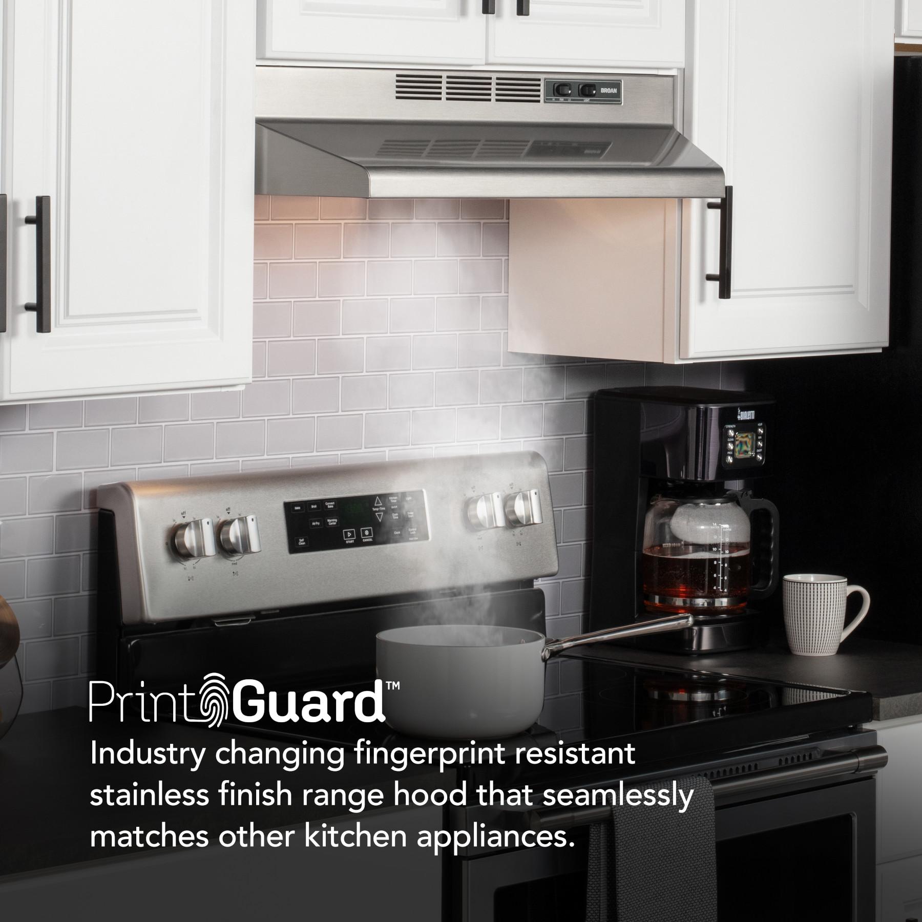 Broan 4136SF Broan® 36-Inch Ductless Under-Cabinet Range Hood, Stainless Finish