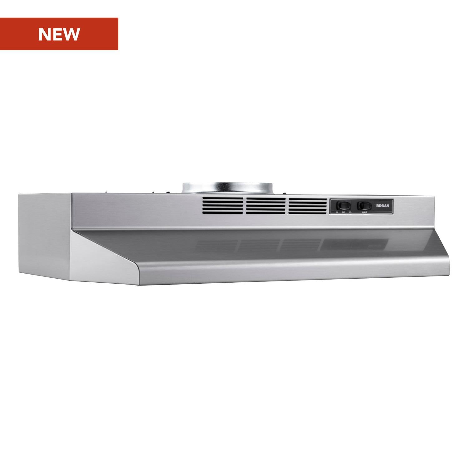 Broan F4030SF Broan® 30-Inch Convertible Under-Cabinet Range Hood, Stainless Finish With Printguard™, 230 Max Blower Cfm