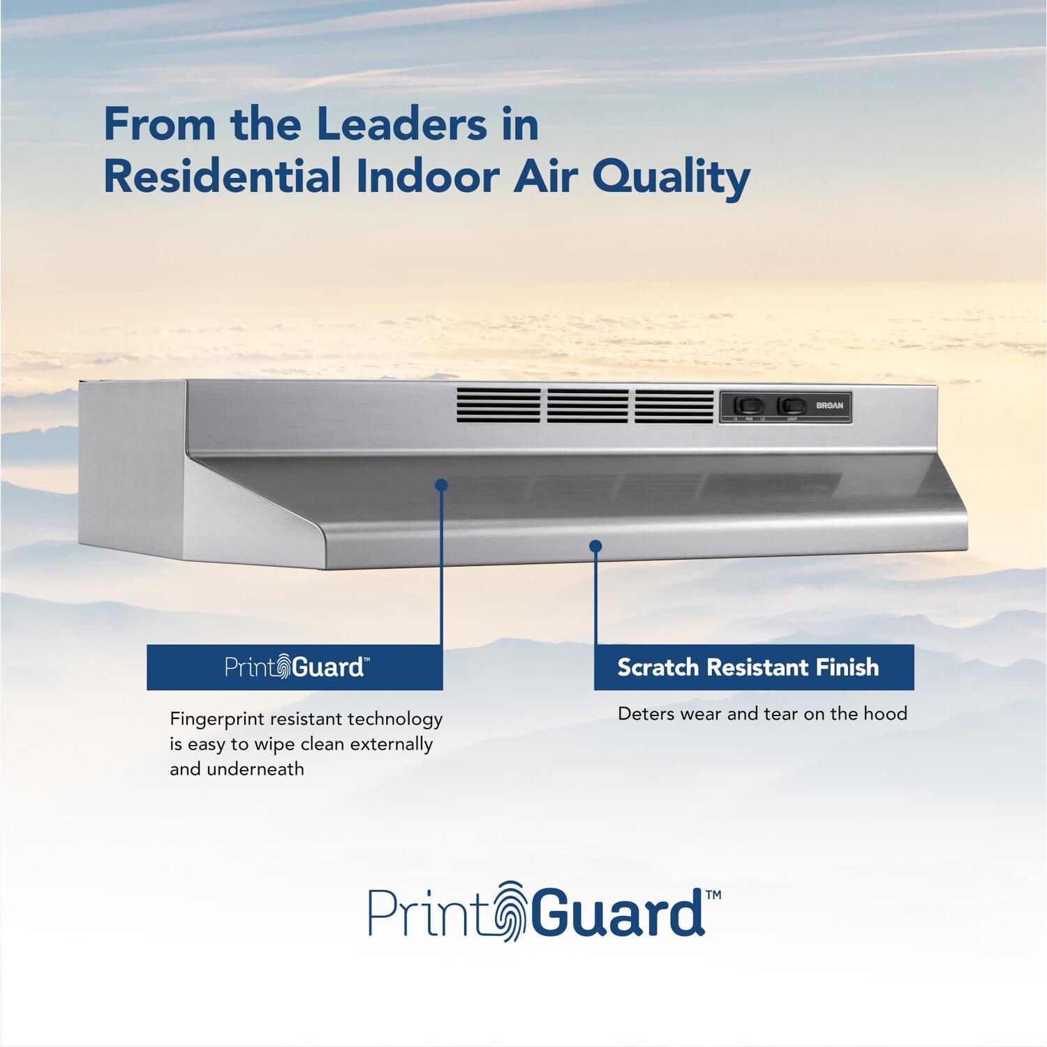 Broan 4136SF Broan® 36-Inch Ductless Under-Cabinet Range Hood, Stainless Finish