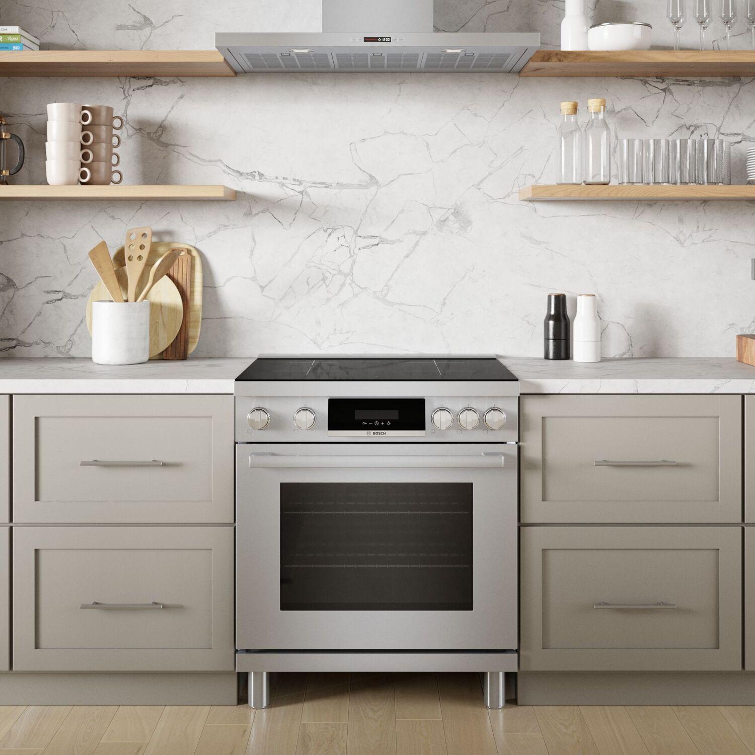 Bosch HIS8055U 800 Series Induction Freestanding Range 30'' Stainless Steel HIS8055U